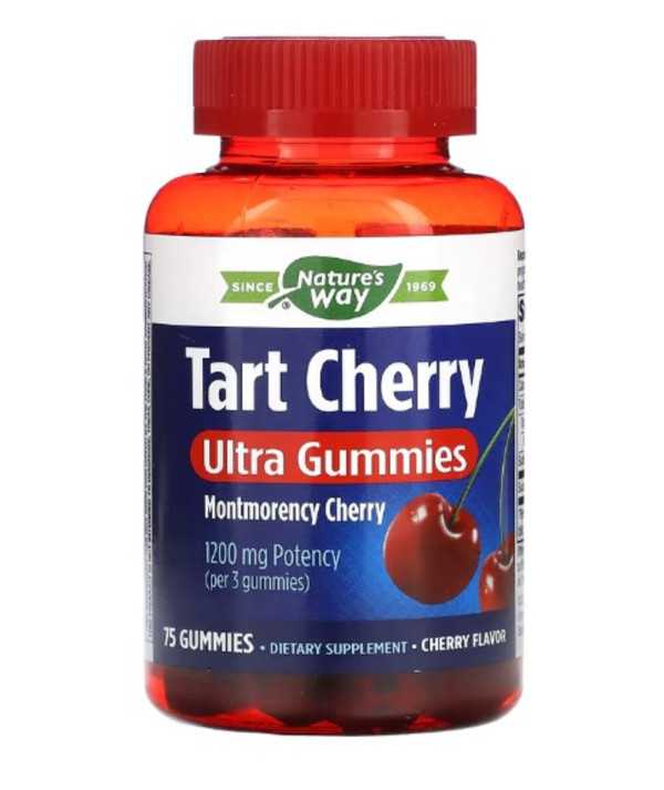 Nature's Way, Tart Cherry, Ultra Gummies, Cherry, 1,200 mg, 75 Gummies (400 mg per Gummy)