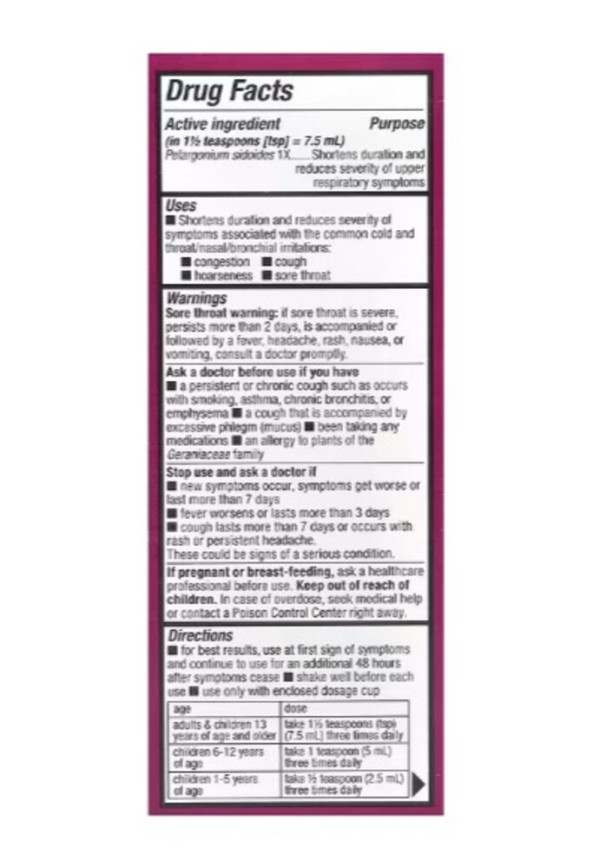 Nature's Way, Umcka, Cold Relief Syrup, Ages 1+, Cherry, 4 fl oz (120 ml)