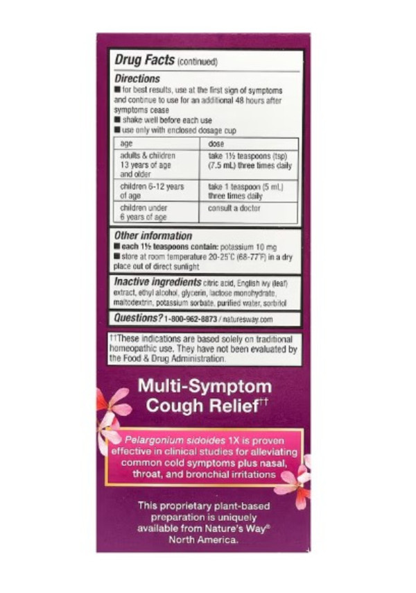 Nature's Way, Umcka, Cough Relief Syrup, Ages 6+, 4 fl oz (120 ml)