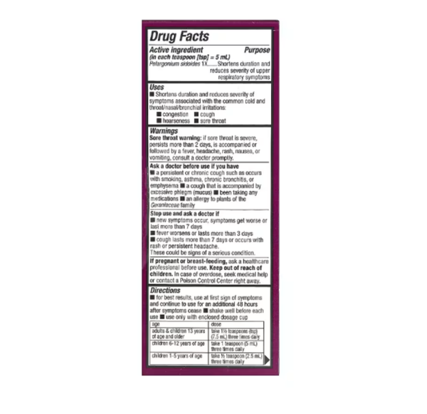 Nature's Way, Umcka, Kids Cold Relief Syrup, Ages 1+, Cherry , 4 fl oz (120 ml)