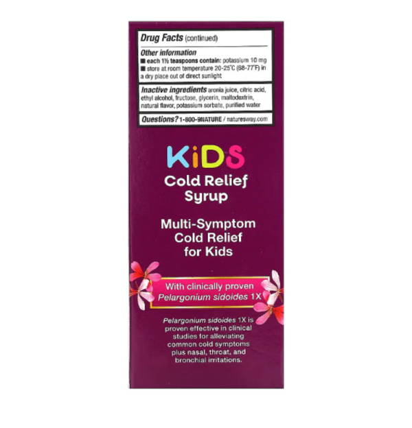 Nature's Way, Umcka, Kids Cold Relief Syrup, Ages 1+, Cherry , 4 fl oz (120 ml)