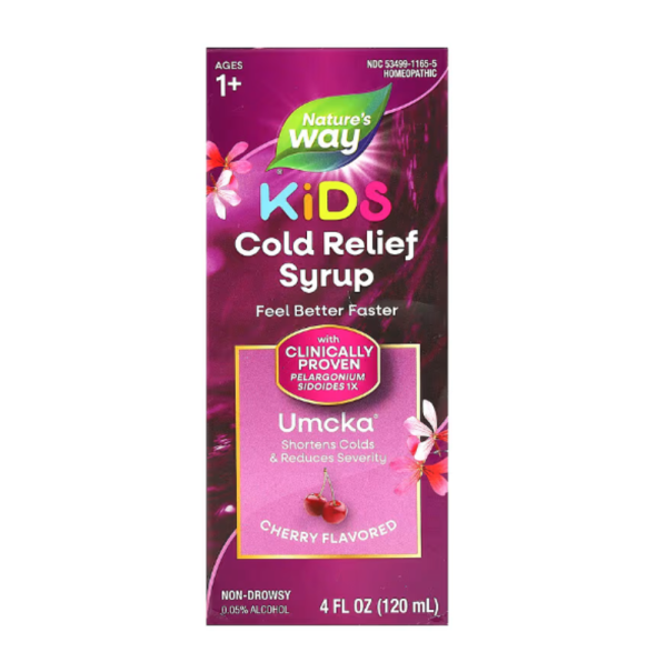 Nature's Way, Umcka, Kids Cold Relief Syrup, Ages 1+, Cherry , 4 fl oz (120 ml)
