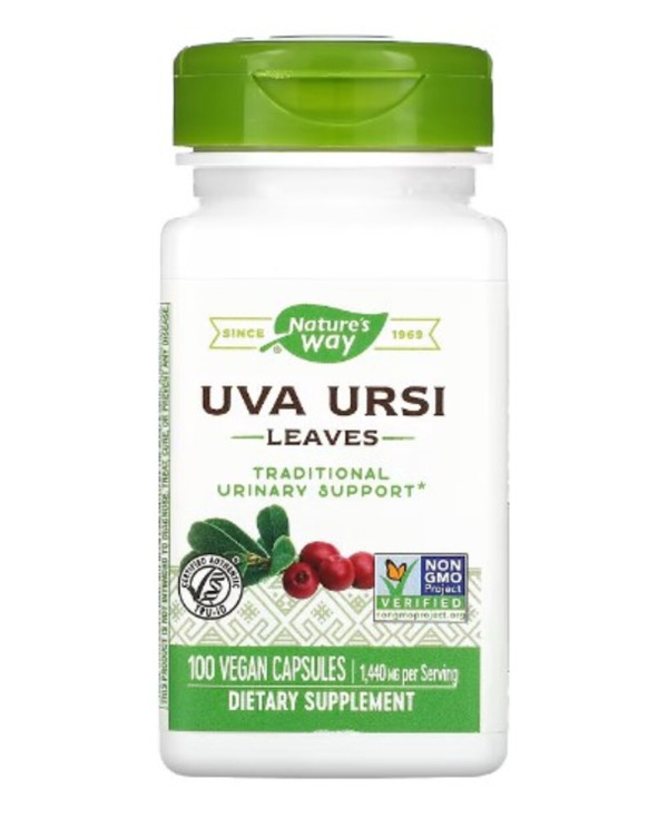 Nature's Way, Uva Ursi, Leaves, 1,440 mg, 100 Vegan Capsules (480 mg per Capsule)