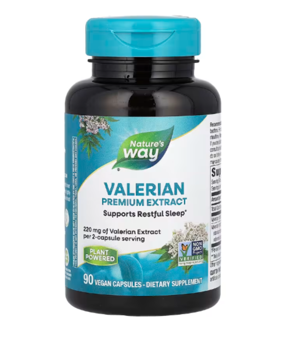 Nature's Way, Valerian, 220 mg, 90 Vegan Capsules (110 mg per Capsule)