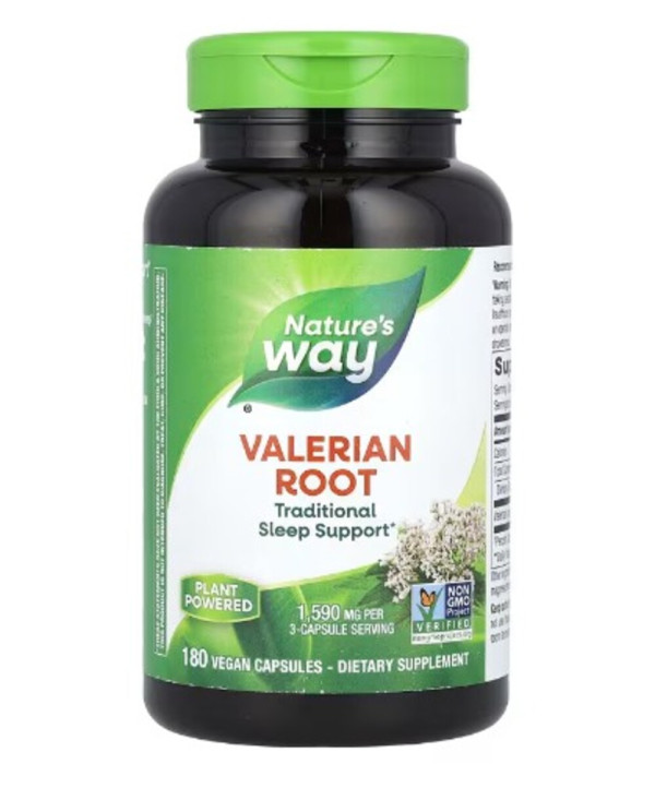 Nature's Way, Valerian Root, 1,590 mg, 180 Vegan Capsules (530 mg per Capsule)