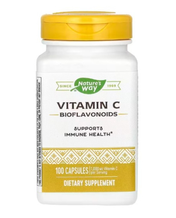 Nature's Way, Vitamin C , 1,000 mg, 100 Capsules (500 mg per Capsule)