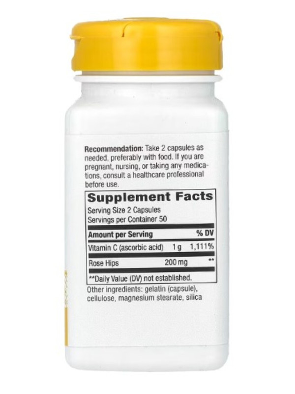 Nature's Way, Vitamin C With Rose Hips, 100 Capsules