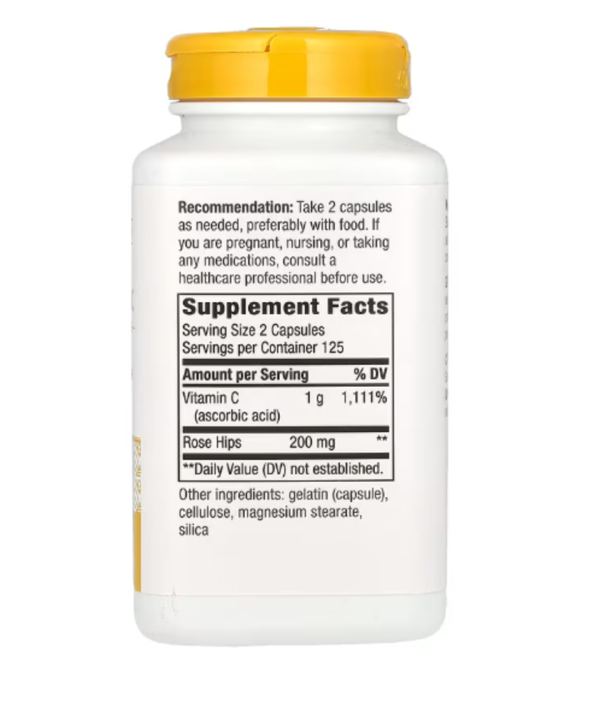 Nature's Way, Vitamin C with Rose Hips, 500 mg, 250 Capsules