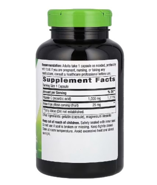 Nature's Way, Vitamin C with Rose Hips, Extra Strength, 1,000 mg, 250 Capsules