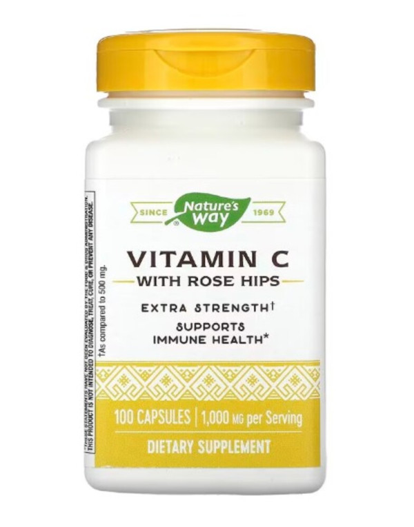 Nature's Way, Vitamin C With Rose Hips, Extra Strength†  100 Capsules