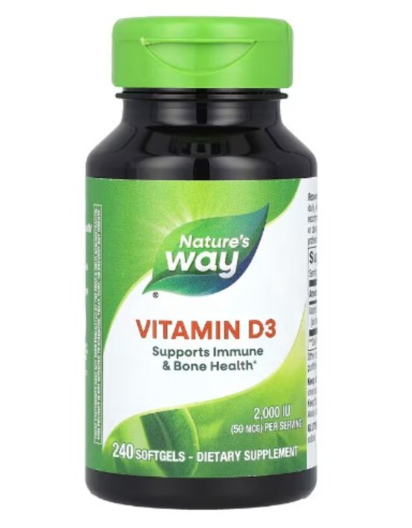 Nature's Way, Vitamin D3, 50 mcg, 240 Softgels