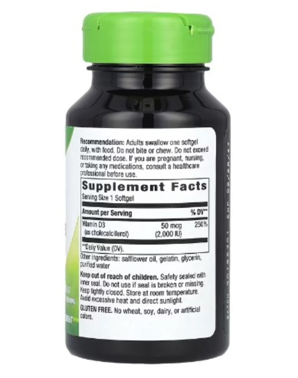 Nature's Way, Vitamin D3, 50 mcg, 240 Softgels