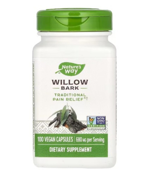 Nature's Way, Willow Bark, 680 mg, 100 Vegan Capsules (340 mg per Capsule)