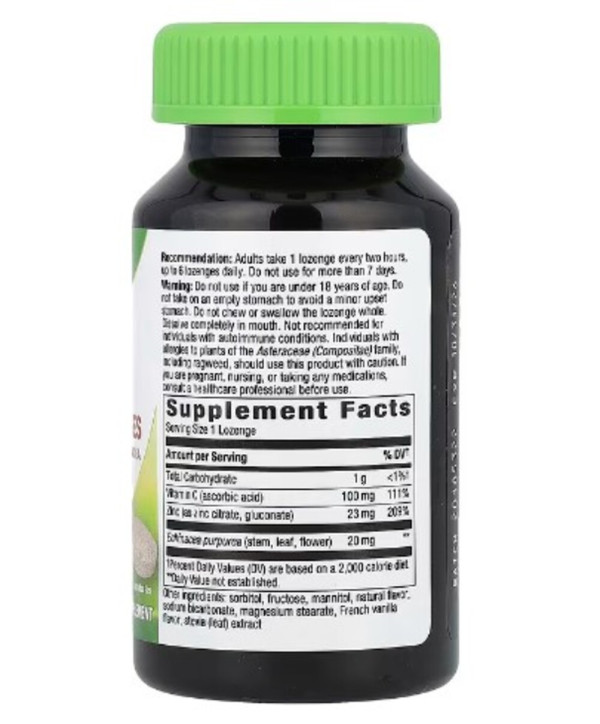 Nature's Way, Zinc Lozenges, Wild Berry Flavored, 60 Vegan Lozenges