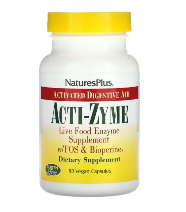 NaturesPlus, Acti-Zyme, Activated Digested Aid, 90 Vegan Capsules