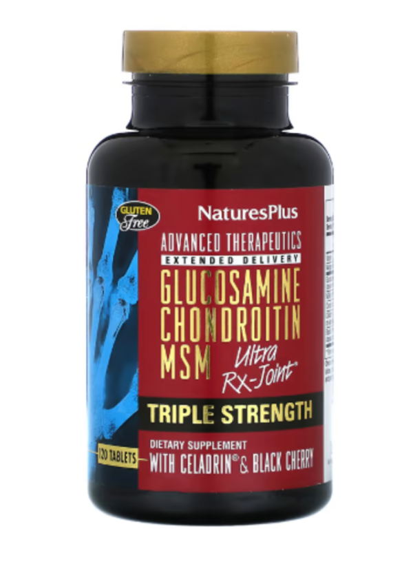 NaturesPlus, Advanced Therapeutics, Glucosamine Chondroitin MSM Ultra Rx-Joint, Triple Strength, 120 Tablets