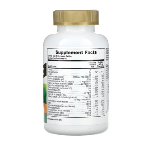 NaturesPlus, Animal Parade Gold, Children's Multivitamin, Orange, Sugar Free, 120 Animal-Shaped Tablets