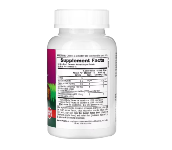 NaturesPlus, Animal Parade, Inner Ear, Children's Chewable, Cherry, 90 Animal-Shaped Tablets
