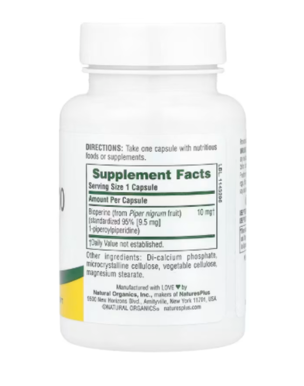 NaturesPlus, Bioperine 10, 90 Capsules