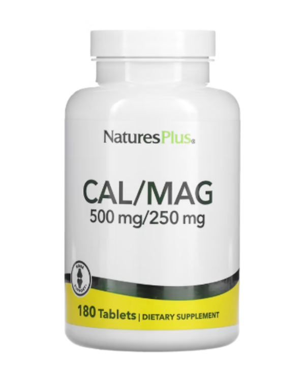 NaturesPlus, Cal/Mag, 500 mg/250 mg, 180 Tablets