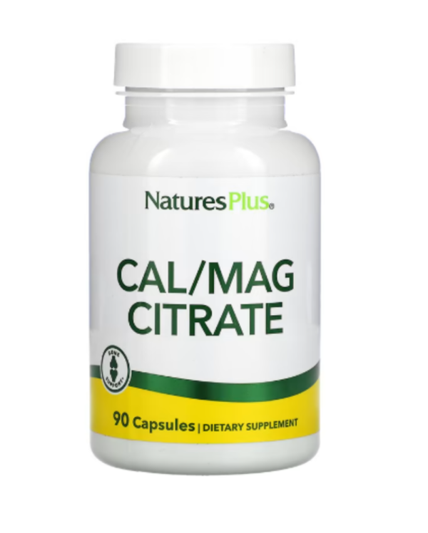 NaturesPlus, Cal/Mag Citrate, 90 Capsules