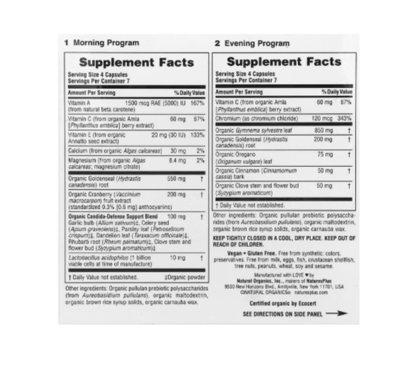 NaturesPlus, Candida Cleanse, 7 Day Program, 2 Bottles, 28 Capsules Each