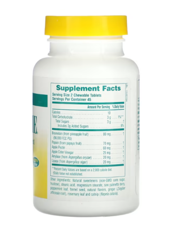 NaturesPlus, Chewable Nutri-Zyme, Peppermint, 90 Tablets