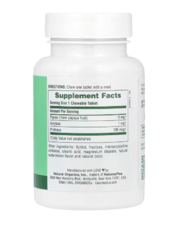 NaturesPlus, Chewable Papaya Enzyme Supplement, 180 Tablets