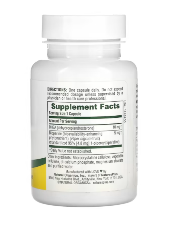 NaturesPlus, DHEA-10 With Bioperine, 90 Capsules