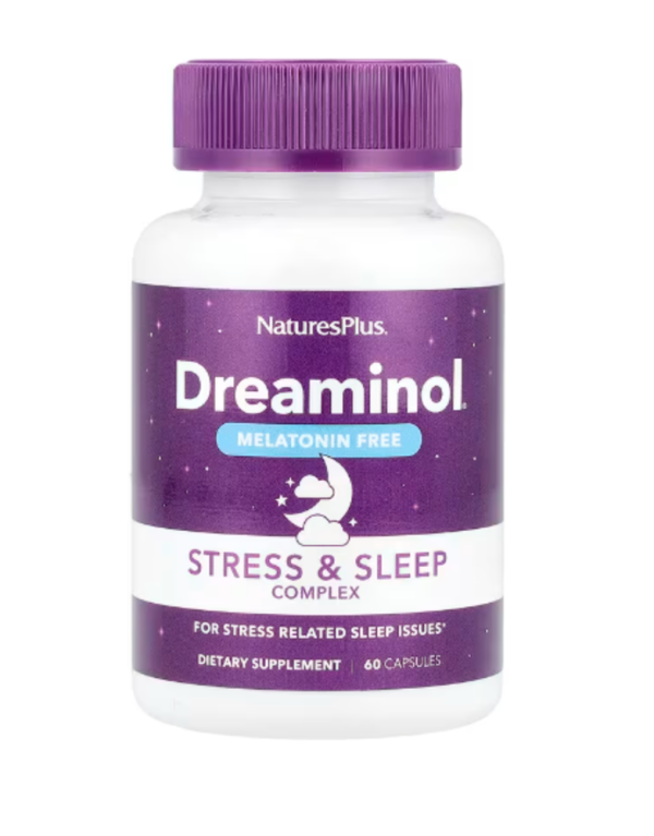 NaturesPlus, Dreaminol®, Stress & Sleep Complex, Melatonin Free, 60 Capsules