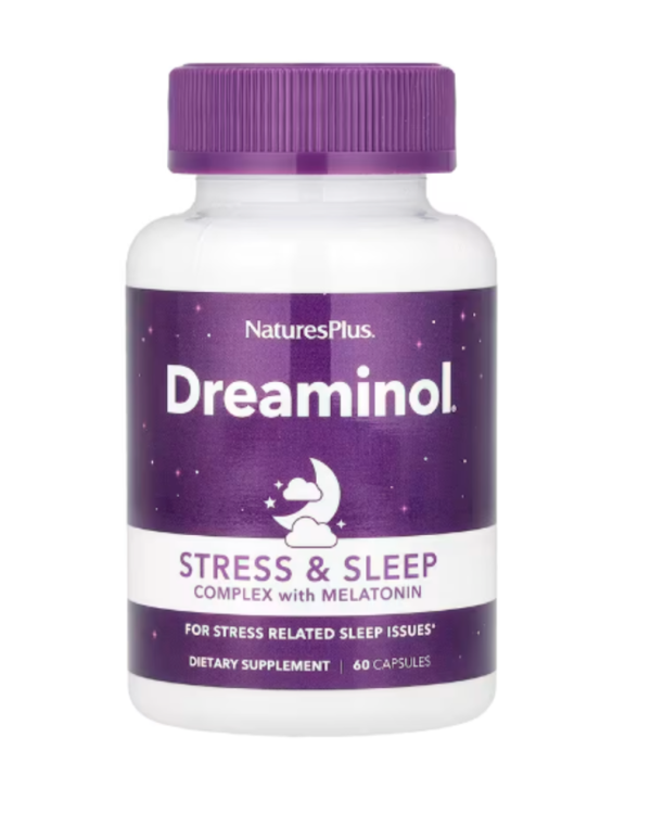 NaturesPlus, Dreaminol®, Stress & Sleep Complex with Melatonin, 60 Capsules