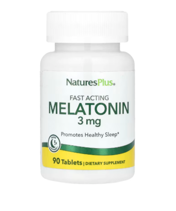 NaturesPlus, Fast Acting Melatonin, 3 mg, 90 Tablets