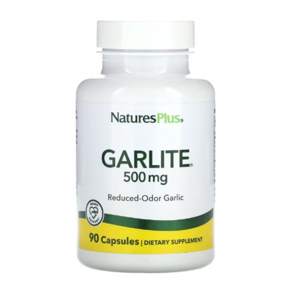 NaturesPlus, Garlite, 500 mg, 90 Capsules
