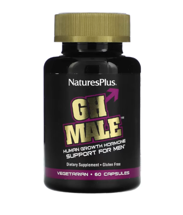 NaturesPlus, GH Male, Human Growth Hormone Support for Men, 60 Vegetarian Capsules