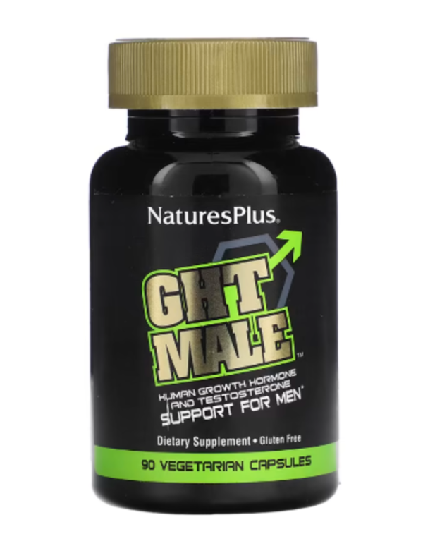 NaturesPlus, GHT Male, Human Growth Hormone And Testosterone Support For Men, 90 Vegetarian Capsules