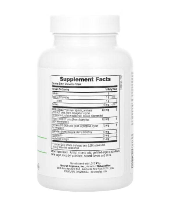 NaturesPlus, Gi Natural, Reflux Ease, Vanila, 60 Chewable Tablets