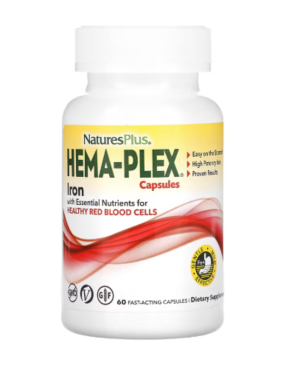 NaturesPlus, Hema-Plex, 60 Fast-Acting Capsules