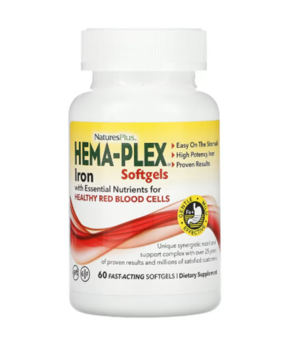 NaturesPlus, Hema-Plex, 60 Fast-Acting Softgels
