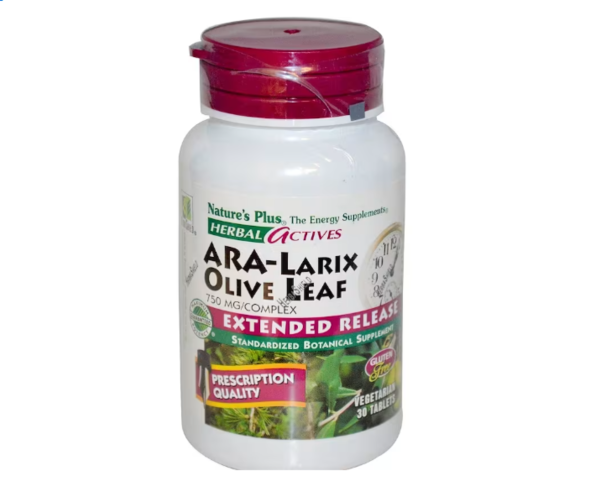 NaturesPlus Herbal Actives ARA-Larix Olive Leaf -- 750 mg - 30 Vegetarian Tablets