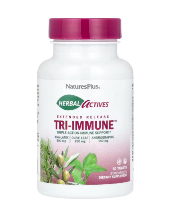 NaturesPlus, Herbal Actives, Extended Release Tri-Immune™, 60 Tablets