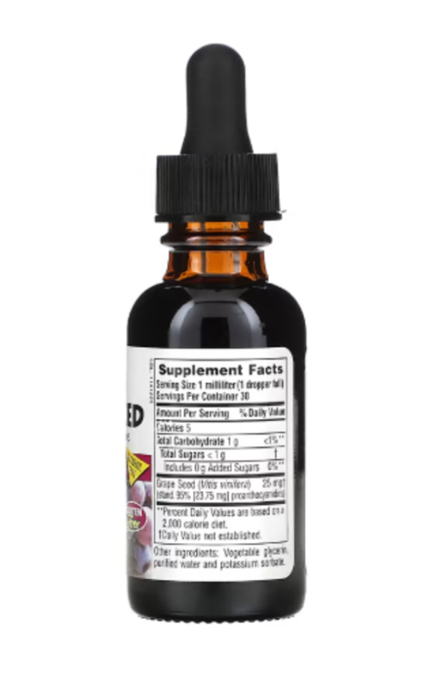 NaturesPlus, Herbal Actives, Grape Seed, Alcohol Free, 25 mg, 1 fl oz (30 ml)