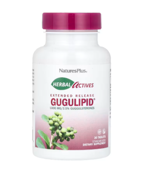 NaturesPlus, Herbal Actives, Gugulipid®, Extended Release, 1,000 mg, 30 Tablets