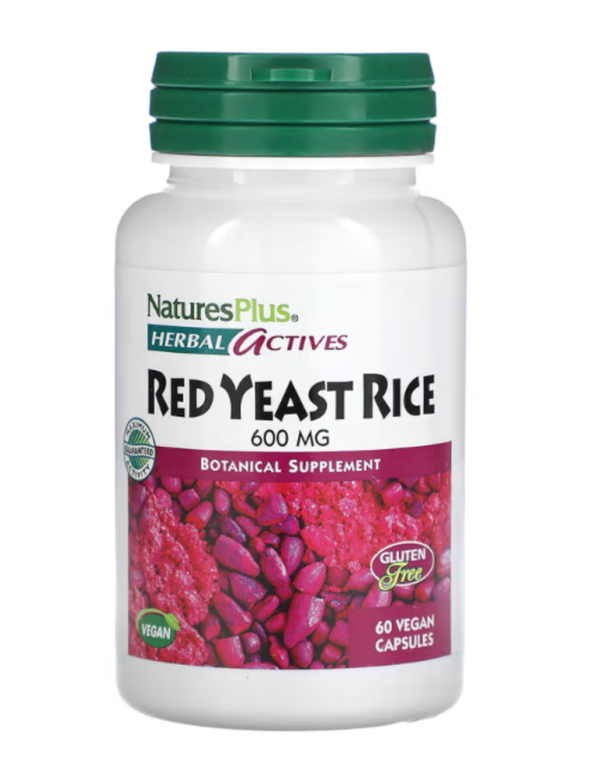 NaturesPlus, Herbal Actives, Red Yeast Rice, 600 mg, 60 Vegan Capsules