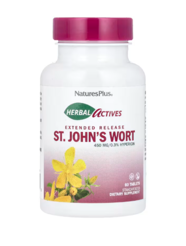 NaturesPlus, Herbal Actives, St. John's Wort, 450 mg, 60 Tablets