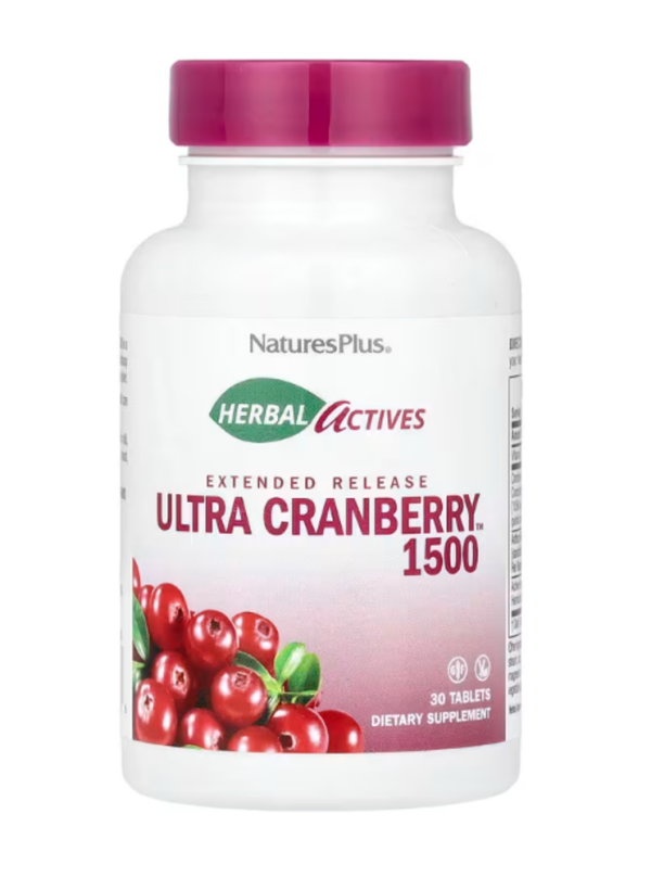 NaturesPlus, Herbal Actives, Ultra Cranberry™ 1500, 30 Tablets