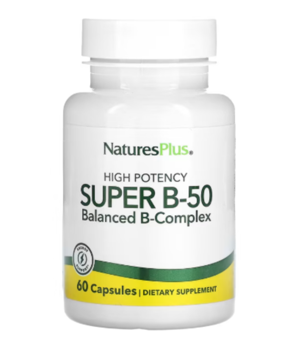 NaturesPlus, High Potency Super B-50, 60 Capsules