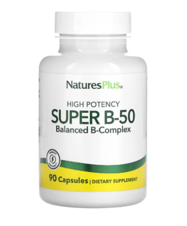 NaturesPlus, High Potency Super B-50, 90 Capsules