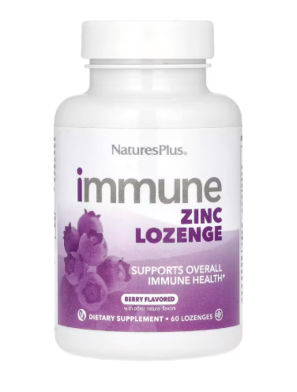 NaturesPlus, Immune Zinc Lozenge, Berry, 60 Lozenges