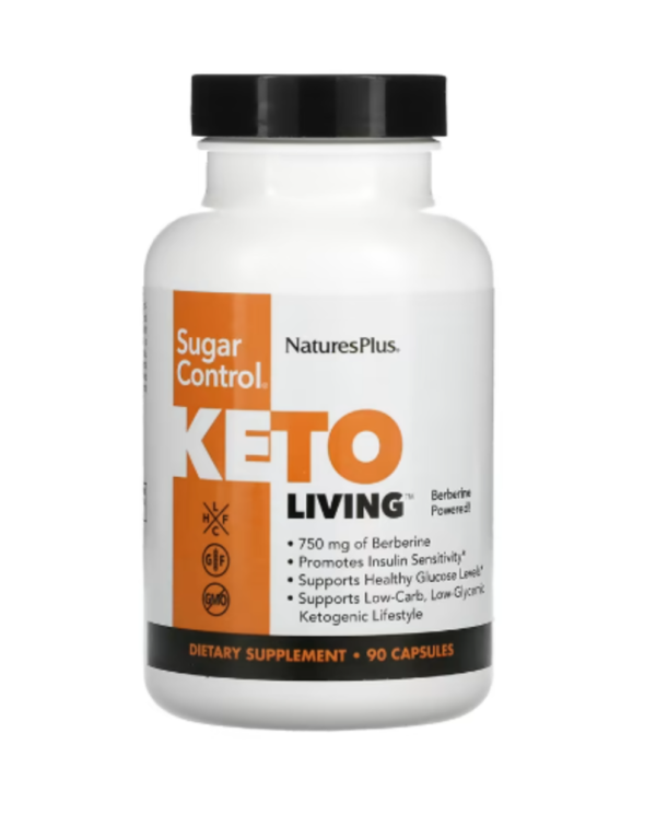 NaturesPlus, Keto Living, Sugar Control, 90 Capsules