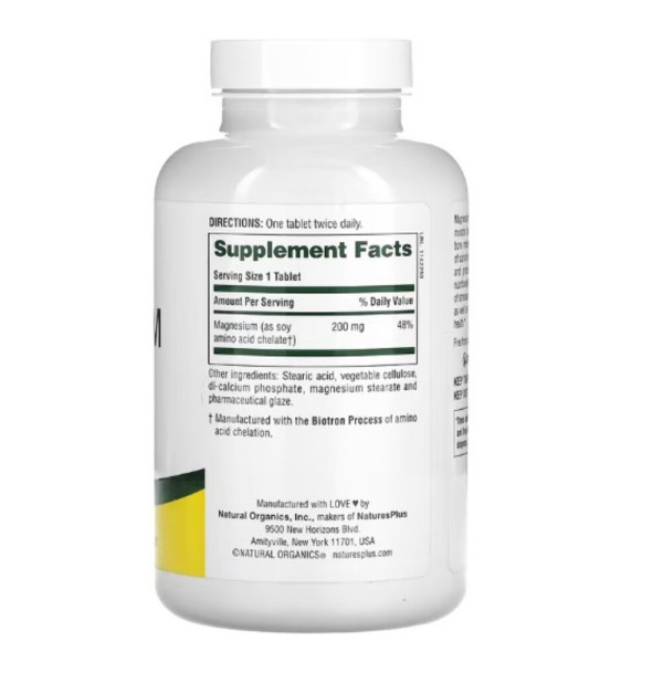 NaturesPlus, Magnesium, 200 mg, 180 Tablets